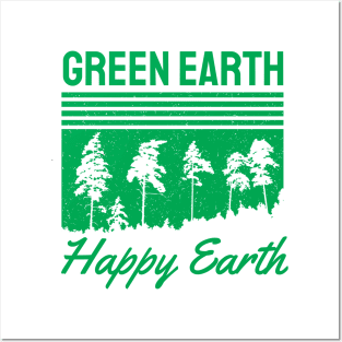 Green Earth Happy Earth Posters and Art